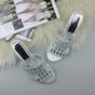 Silver AJVANI Silver Low Wedge Heel Diamante Sandals Mules, Image 4 of 6