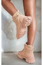 Beige 3694 Beige Clarissa Chunky Lace Up Platform Ankle Boots, Image 2 of 8