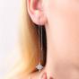 Silver Spero Silver Northernstar Starbust Sterling Silver Chain Drop Earring - Pair, Image 2 of 4