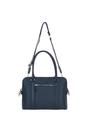 Navy Ashwood Leather Navy 'Cuore di Cuoio' 3 Section Large Leather Handbag, Image 4 of 4