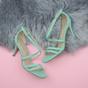 Mint AJVANI Mint High Heel Crossed Straps Buckle Strappy Sandals, Image 4 of 6