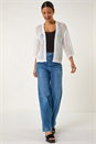 Ivory  Stitch Detail Knit Cardigan, Image 2 of 5