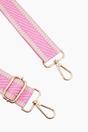 Pink Stripe Trim Woven Bag Strap, Image 3 of 4