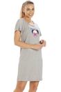 Grey Short Sleeve Pug Nightdress, Image 5 of 5