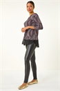 Pink Printed Chiffon Hem Top, Image 2 of 5