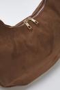 Brown Oversized Padded Hobo Shoulder Bag, Image 4 of 4