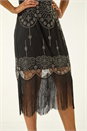 Black Embellished Flapper Dress, Image 5 of 5