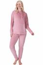 Pink Camille Lingerie Pink Supersoft Velour Loungewear Pyjama Set, Image 1 of 5