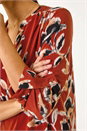 Rust Blurred Floral Print Shirt, Image 5 of 5