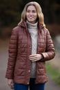 Tan 'Walbusch' Genuine Leather Quilted Hooded Jacket, Image 1 of 5