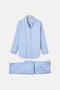 Light Blue "Westwood Blue" Stripe Brushed Cotton Pyjama Set, Image 4 of 4