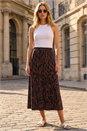 Chocolate Swirl Animal Print Skirt, Image 2 of 4