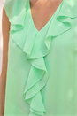 Mint Chiffon Ruffle Vest Top, Image 4 of 4