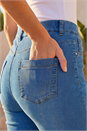 Denim Stretch Knee Length Pedal Pusher, Image 4 of 4