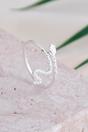 Silver Sterling Silver Snake Adjustable Ring, Image 1 of 5