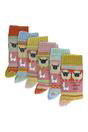 Multi Ladies 6 Pack Alpaca Socks with Sheep Pattern, Image 2 of 2