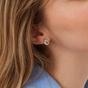 Silver Dripping Molten Natural Textured Sterling Silver Authentic Earring, Image 2 of 4