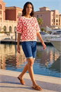 Pink Floral Crochet Knit Top, Image 2 of 4