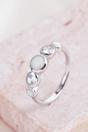 Silver Sterling Silver Opal Adjustable Ring, Image 3 of 3