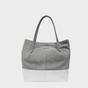 Silver 'DONNA' Metallic Real Leather Unlined Designer Shopper Bag, Image 1 of 4
