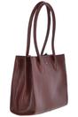 Brown Vegetable Tanned Real Leather Two Section With Mid Purse Bag, Image 2 of 3