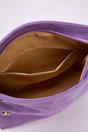 Lilac Soft Suede Foldover Clutch Bag, Image 3 of 4