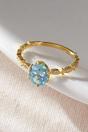 Blue Sterling Silver Aquamarine CZ Adjustable Ring, Image 3 of 3