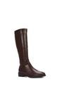 Brown XY LONDON Brown 'Lucia' Low Block Heel Knee High Riding Boots, Image 2 of 6