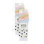 Pink 10 Pairs Bamboo Crew Socks with Patterns, Image 3 of 3