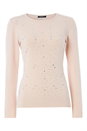 Pink Long Sleeve Embellished Jumper, Image 4 of 4