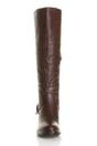 Brown AJVANI Brown High Block Heel Chunky Biker Knee High Boots, Image 6 of 6