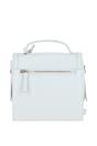 White Compact Handbag With Detachable Crossbody Strap, Image 3 of 4