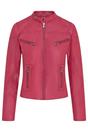 Pink Infinity Leather Pink Slim-Fit Leather Biker Jacket-Tulsa, Image 2 of 6