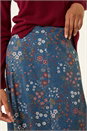 Denim Ditsy Floral Print Stretch Skirt, Image 5 of 5