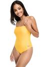 Yellow Embroidered Logo One Piece Swimsuit, Image 5 of 5