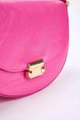 Pink Metal Clasp Saddle Shoulder Bag, Image 3 of 4