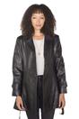 Black Womens 3/4 Length Trench Coat - Ranch, Image 2 of 6