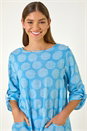 Light Denim Spot Print Longline Tunic Top, Image 1 of 5
