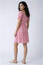 Light Pink Dusk Floral Tie Front Dress, Image 4 of 6
