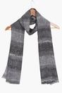 Black Speckled Ombre Striped Lightweight Scarf, Image 2 of 4