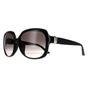 Black Salvatore Ferragamo Black Rectangle Black Grey Gradient Sunglasses, Image 2 of 4