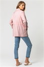 Light Pink Tie Waist Longline Jacket, Image 2 of 5