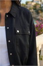 Black Utility Collared Pocket Stretch Jacket, Image 4 of 4