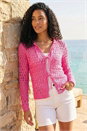 CERISE Crochet Collared Knit Jumper , Image 2 of 4