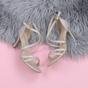 Rose Gold AJVANI Rose Gold High Heel Crossed Straps Buckle Sandals, Image 4 of 6
