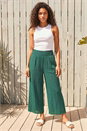 Green Petite Shirred Waist Trouser, Image 1 of 4