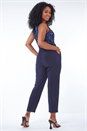 Navy  Petite Stretch Sequin Jumpsuit, Image 3 of 5