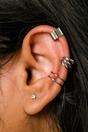 Silver Gold-Plated 3-Piece Adjustable Non-Piercing Helix Ear Cuff Set, Image 1 of 2