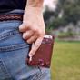 Brown 'LYNN' Real Leather Slim Credit Cardholder Case, Image 2 of 5