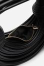 Black Blossom Curved Metallic Shoulder Bag, Image 5 of 6